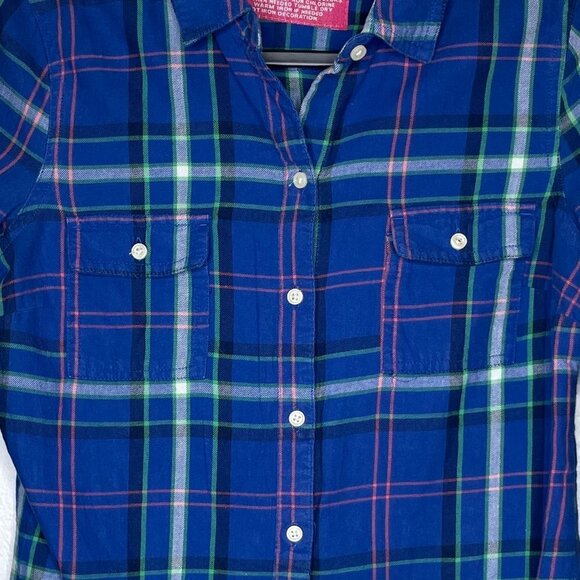 Rustic Outfitters Vintage Women's tartan Plaid Snap Button Shirt Sz Med Normcore - Picture 2 of 6